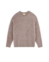Pull à col rond en alpaga - Taupe Chiné