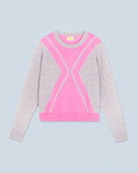 GRIS CHINE CLAIR / NEW / QTY : 0 / Pull Col Rond - Gris Chine Clair