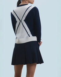 Pull à col rond en cachemire - Navy