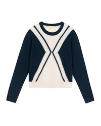 Pull à col rond en cachemire - Navy
