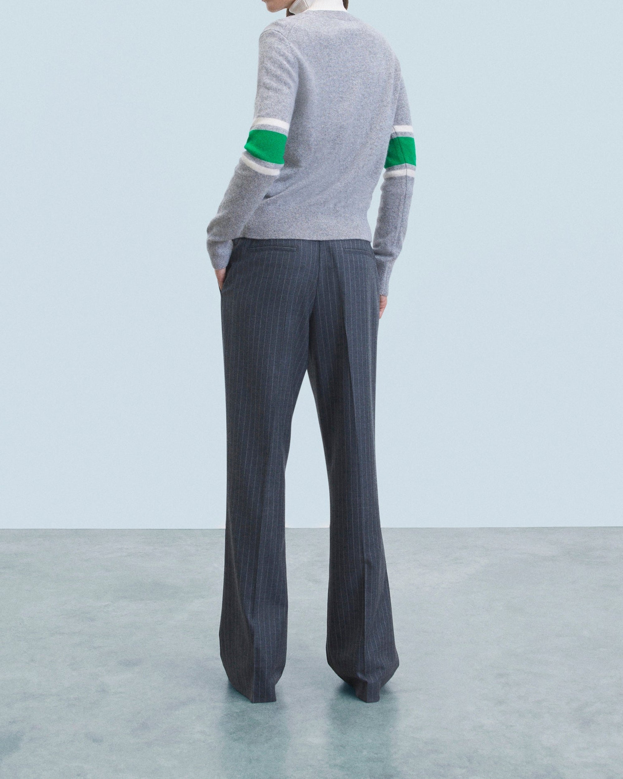 Pull à col rond en cachemire - Gris Chiné Foncé