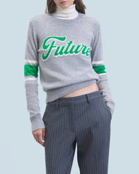 Pull à col rond en cachemire - Gris Chiné Foncé