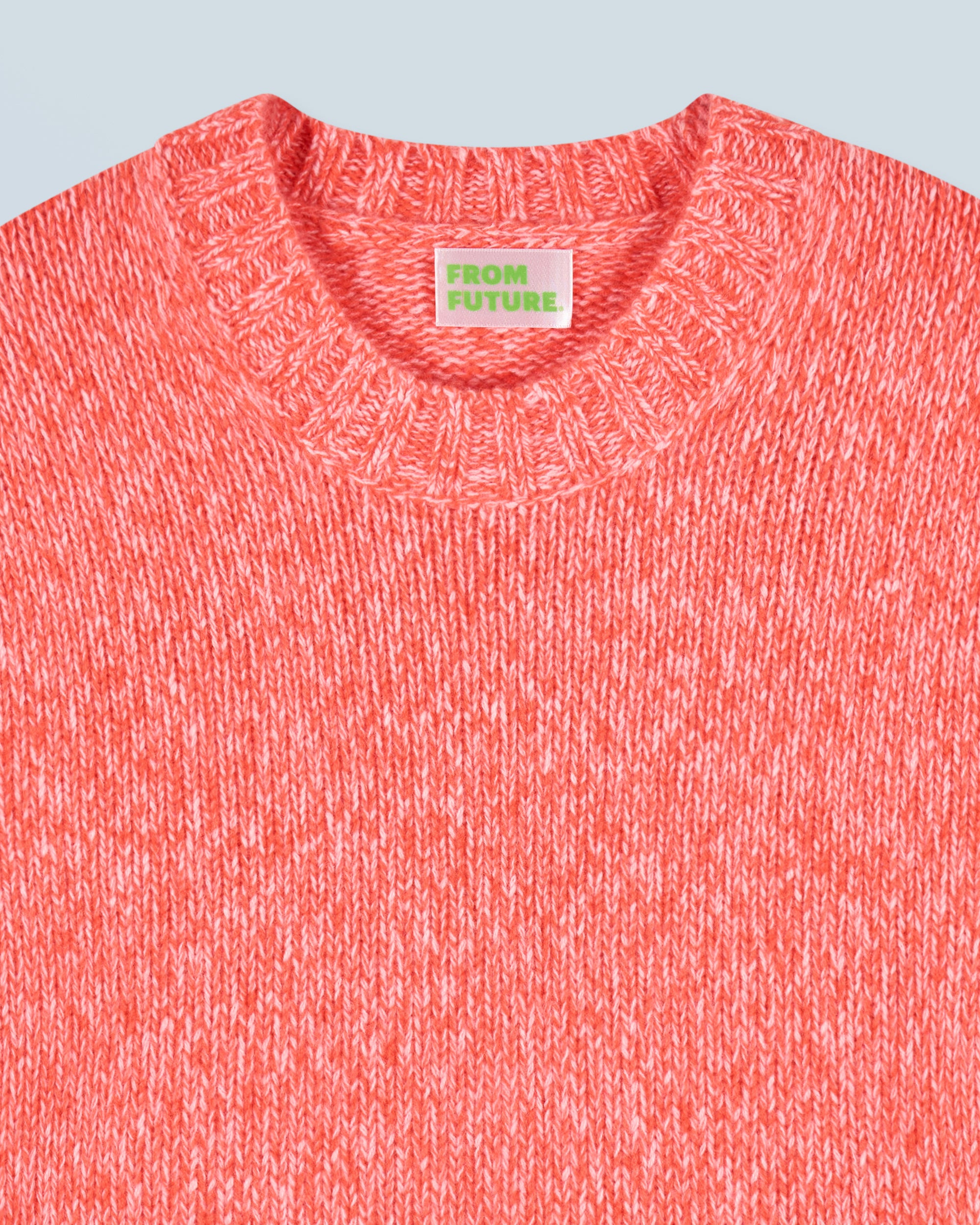 UTOPIC ORANGE MOULINE / DJV / QTY : 28 / Pull Col Rond - Utopic Orange Mouline