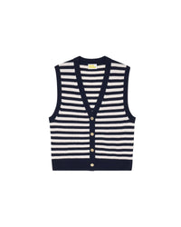 Pull sans manches en cachemire - Navy
