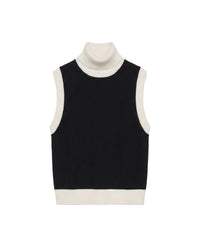 Pull sans manches en cachemire - Noir
