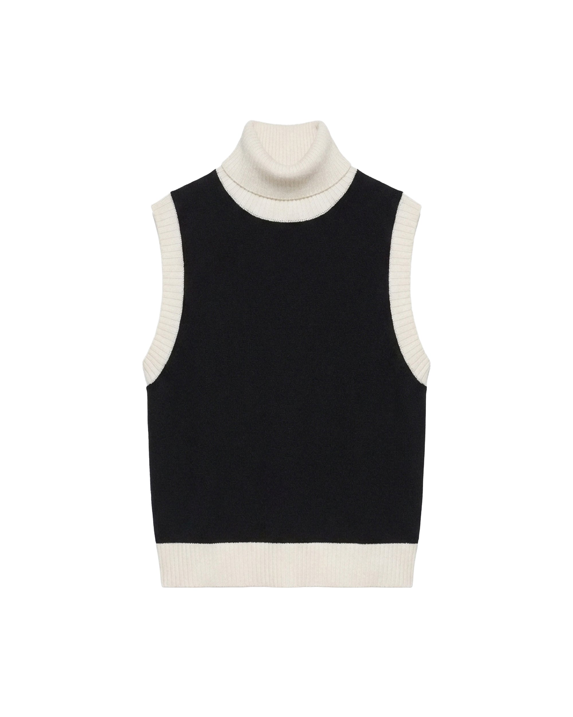 Pull sans manches en cachemire - Noir