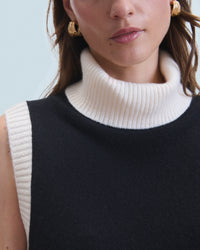 Pull sans manches en cachemire - Noir
