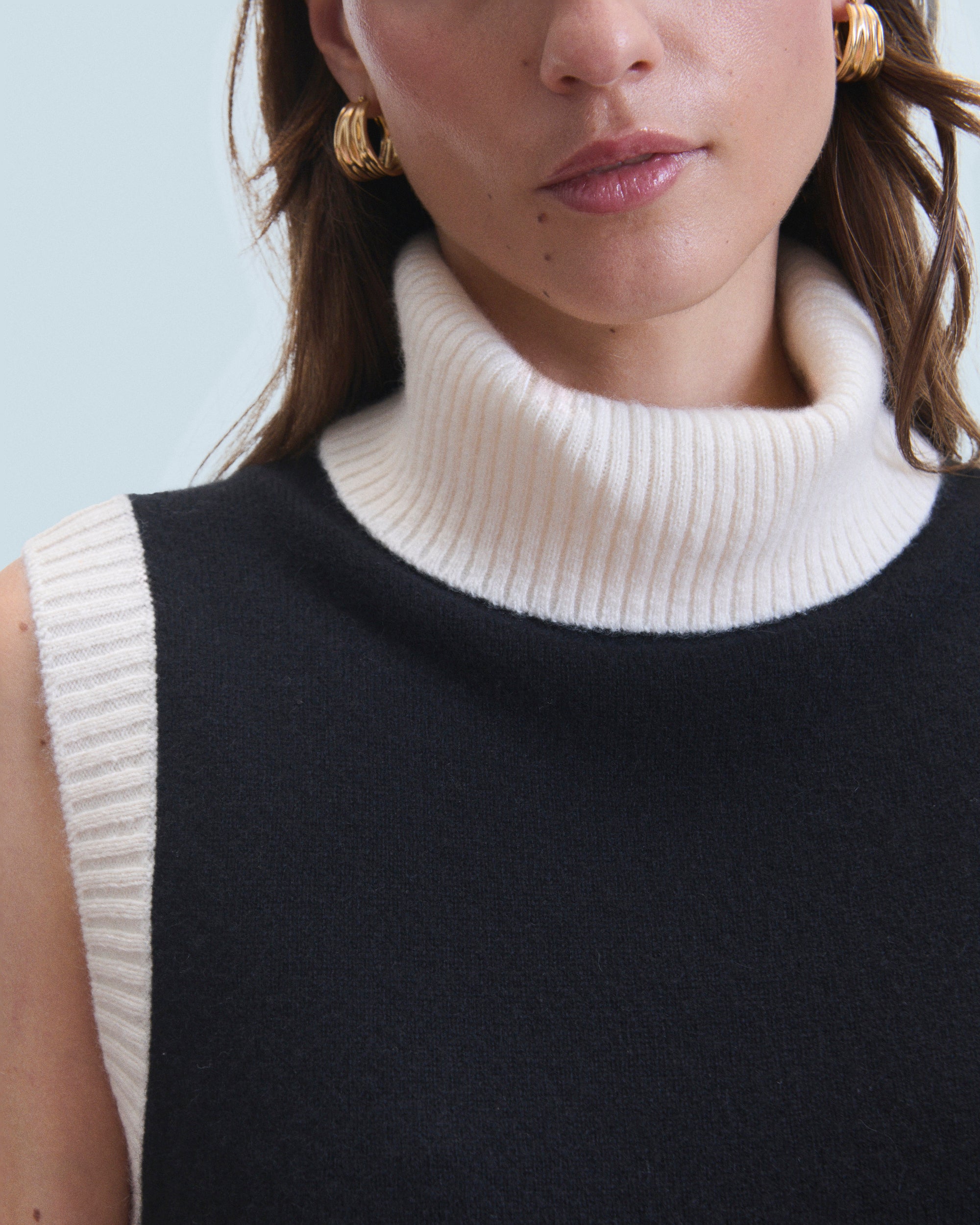 Pull sans manches en cachemire - Noir