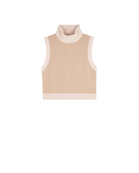 ZZ HORS LIGNE Pull sans manches en cachemire - Beige