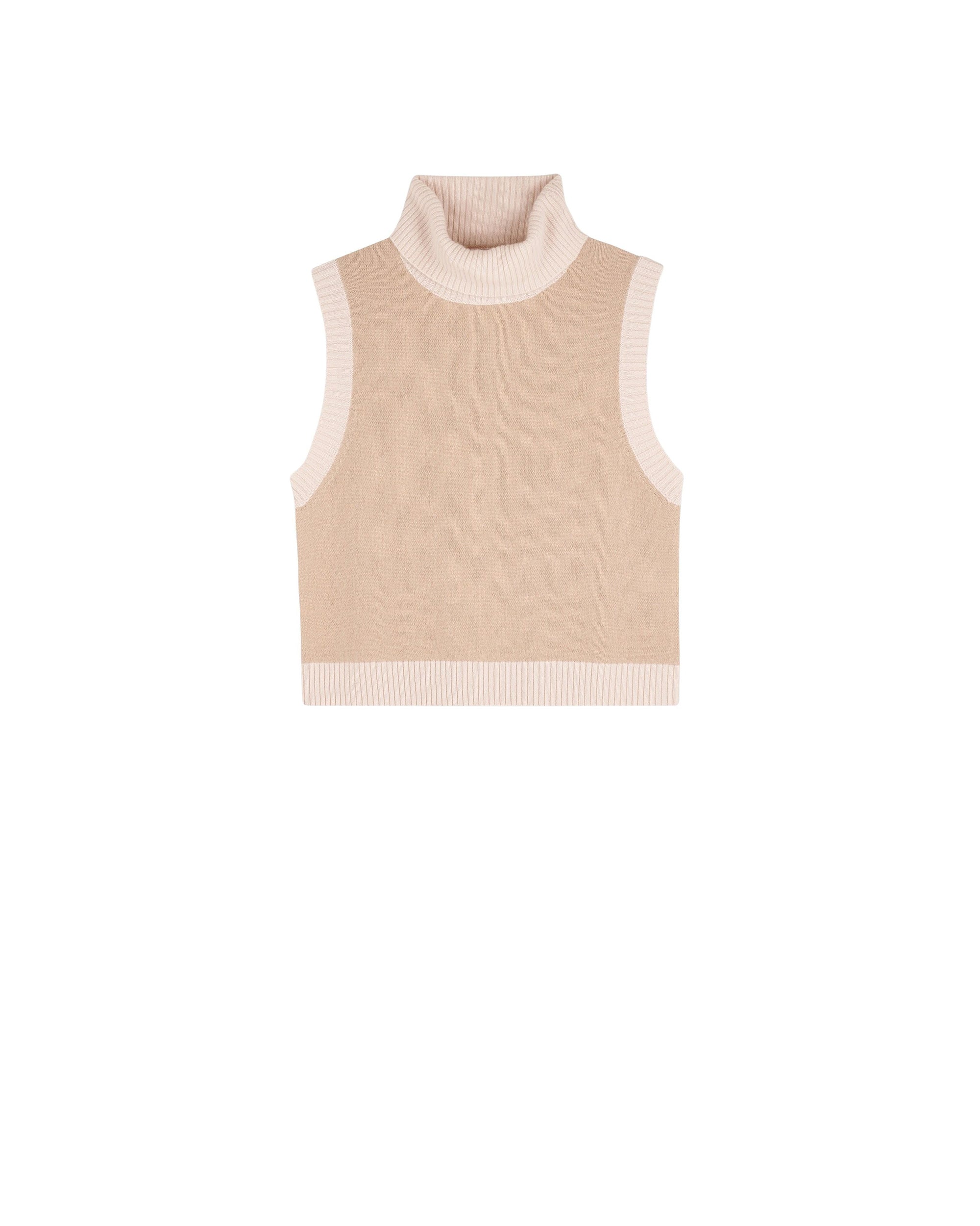 ZZ HORS LIGNE Pull sans manches en cachemire - Beige
