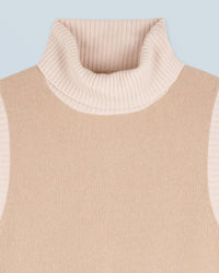 BEIGE / NEW / QTY : 0 / Pull Sans Manches - Beige