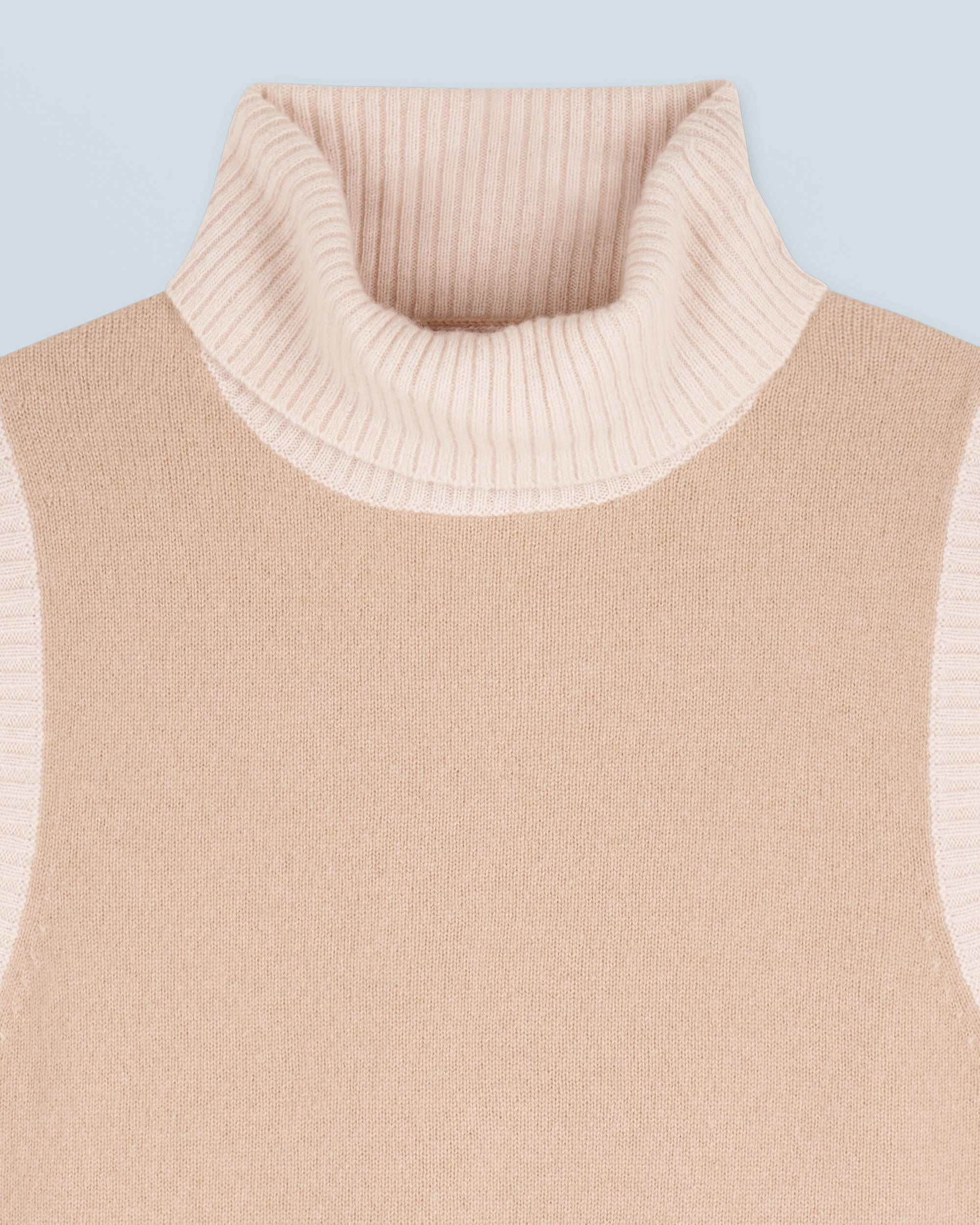BEIGE / NEW / QTY : 0 / Pull Sans Manches - Beige