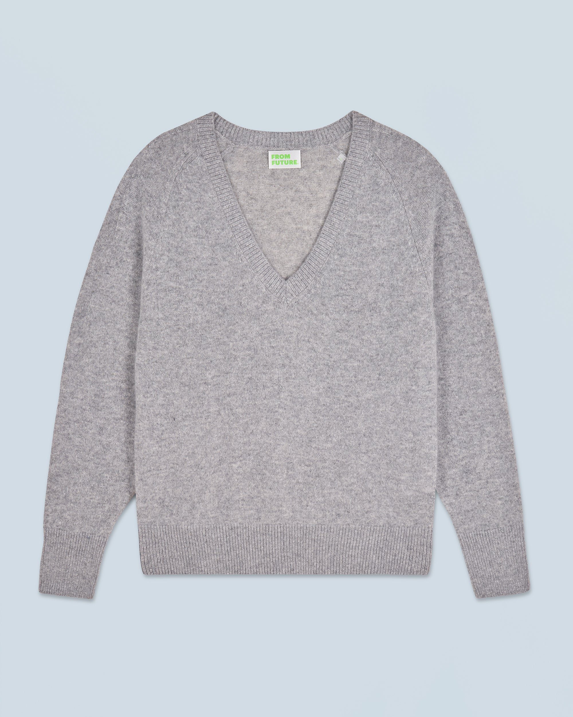 GRIS CHINE FONCE / NEW / QTY : 3 / Pull Col V Oversize Léger - Gris Chine Fonce