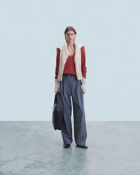 TERRACOTTA / NEW / QTY : 30 / Pull Col V Oversize Léger - Terracotta