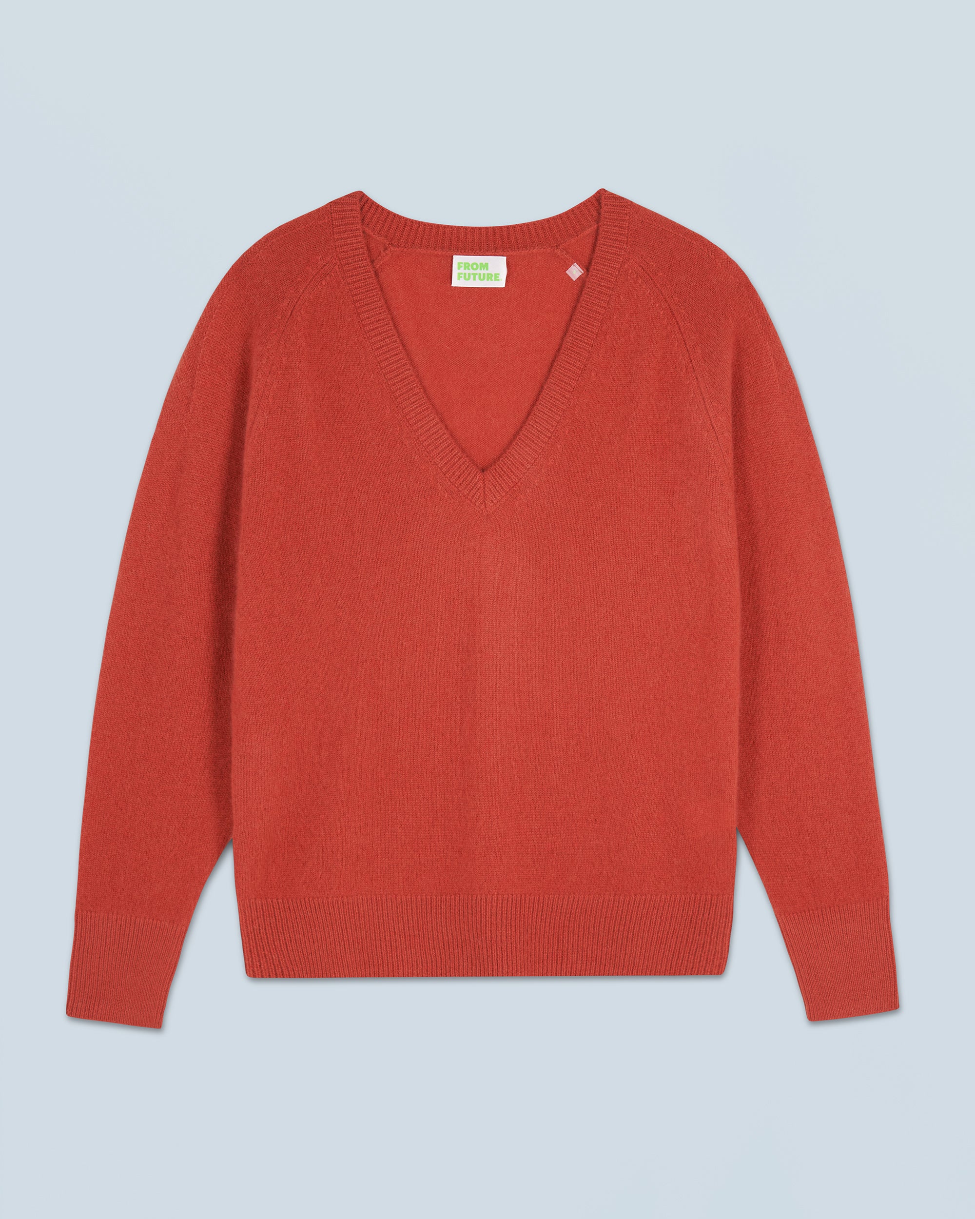 TERRACOTTA / NEW / QTY : 30 / Pull Col V Oversize Léger - Terracotta