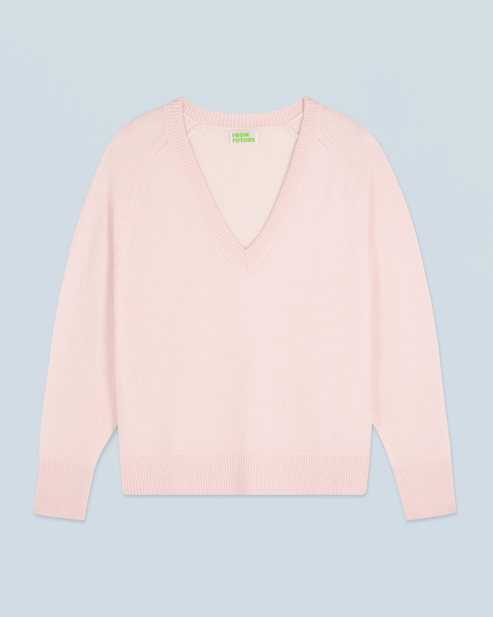 BABY PINK / NEW / QTY : 2 / Pull Col V Oversize Léger - Baby Pink