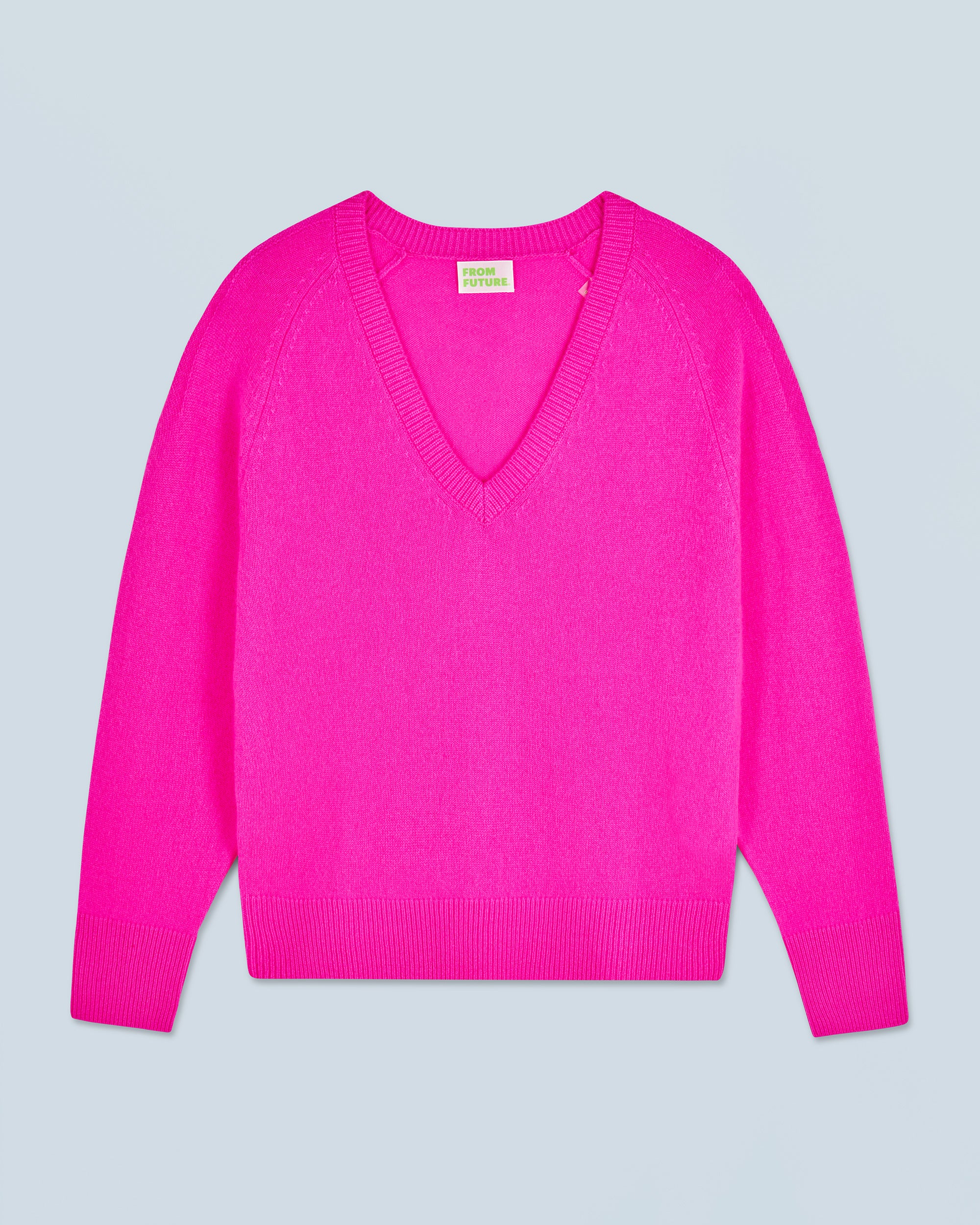 UTOPIC PINK / NEW / QTY : 7 / Pull Col V Oversize Léger - Utopic Pink