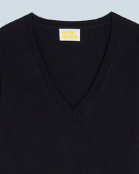 NOIR / NEW / QTY : 30 / Pull Col V Basique - Noir