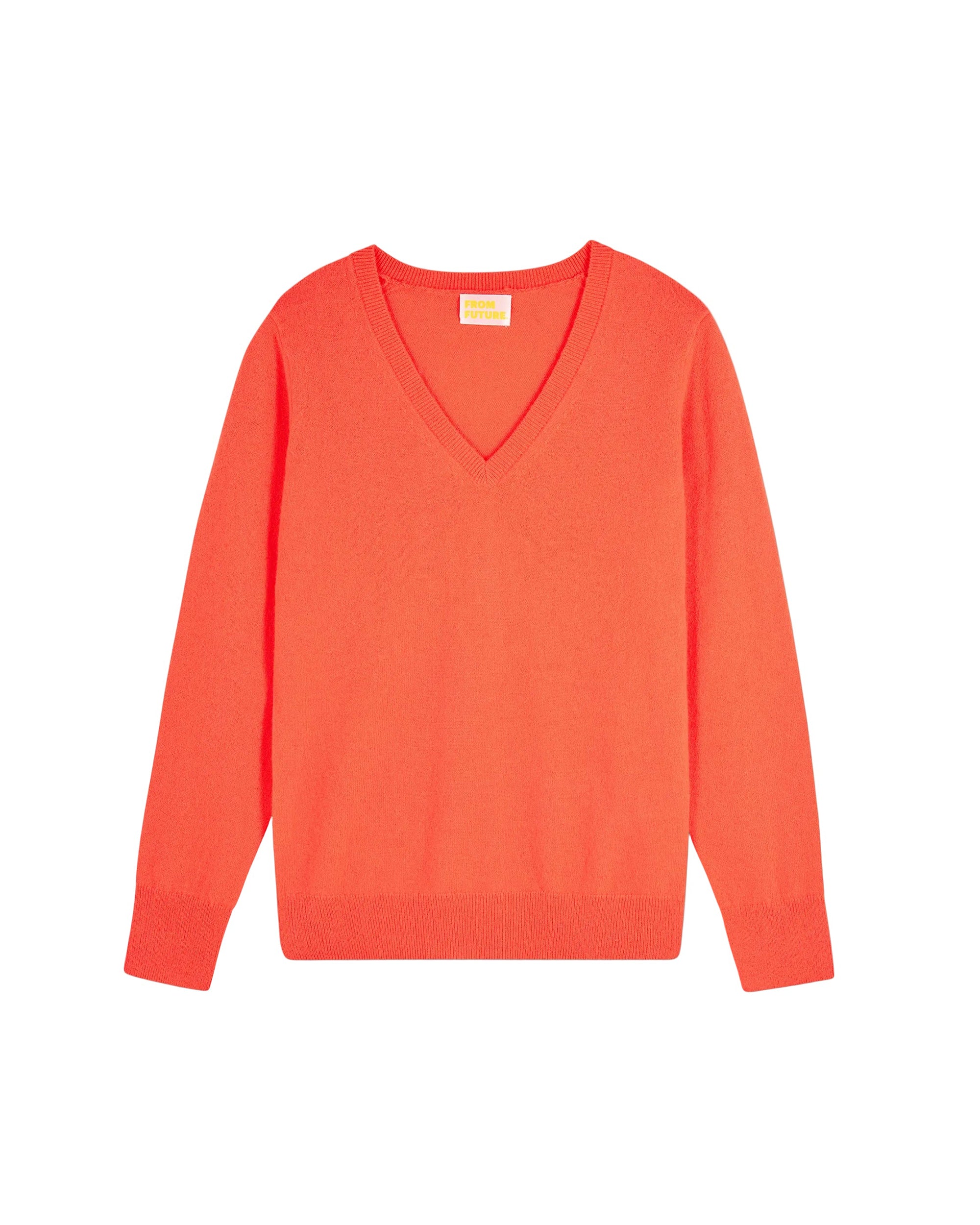 Cashmere V-neck jumper - Utopic Corail