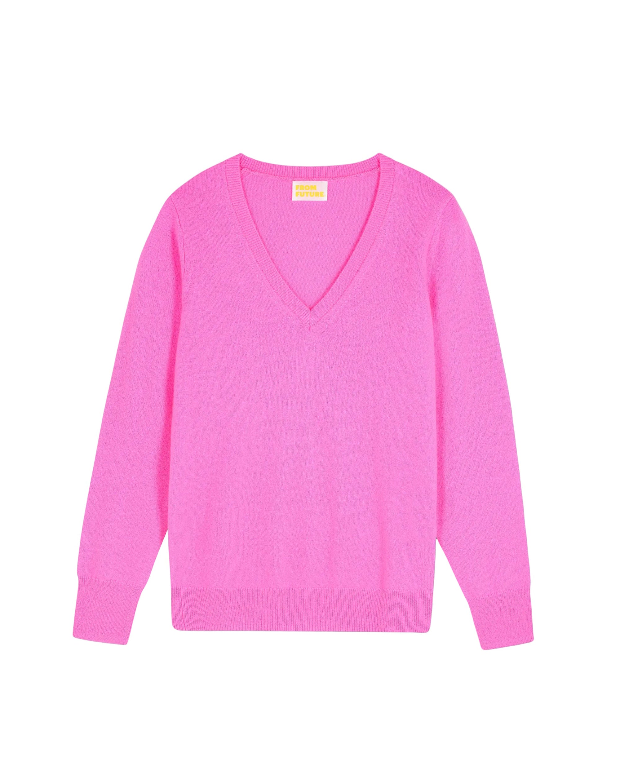 Cashmere V-neck jumper - Dreamy Pink