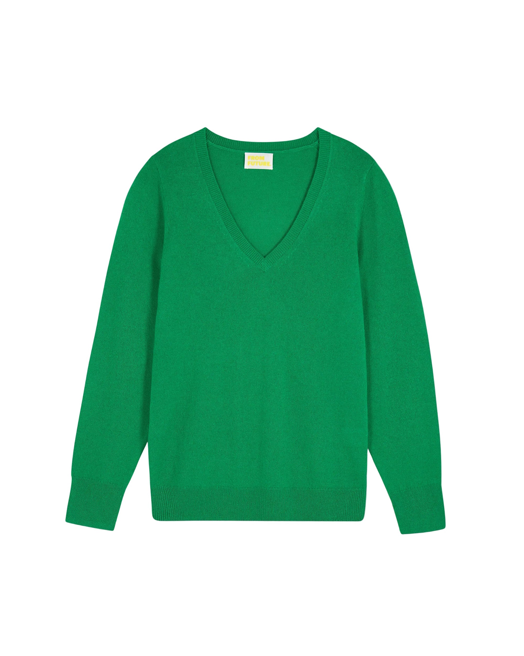 Pull à col V en cachemire - Mountain Green