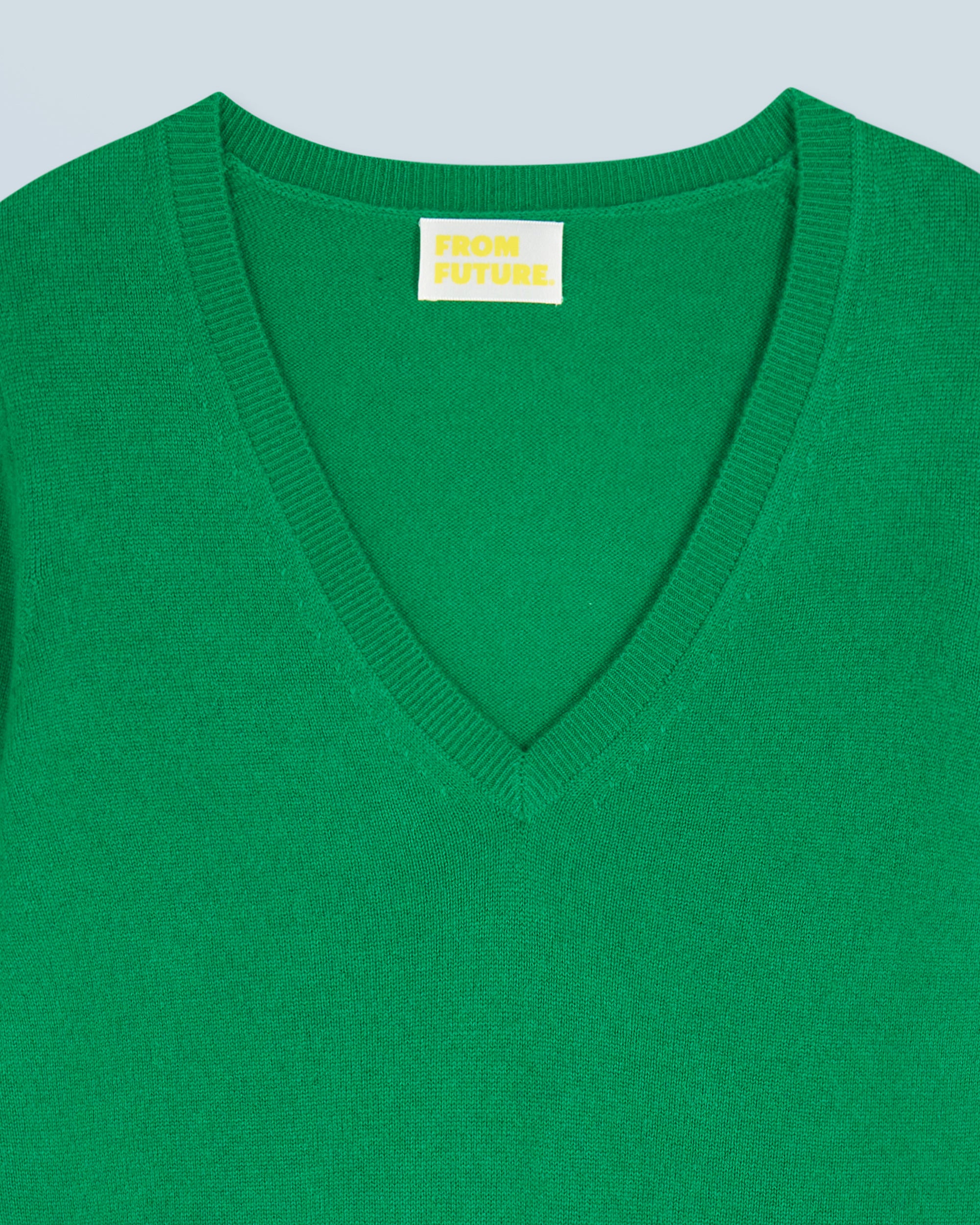 Pull à col V en cachemire - Mountain Green