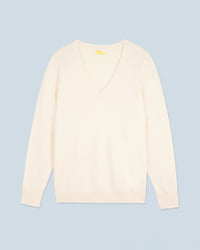 ECRU / NEW / QTY : 42 / Pull Col V Basique - Ecru