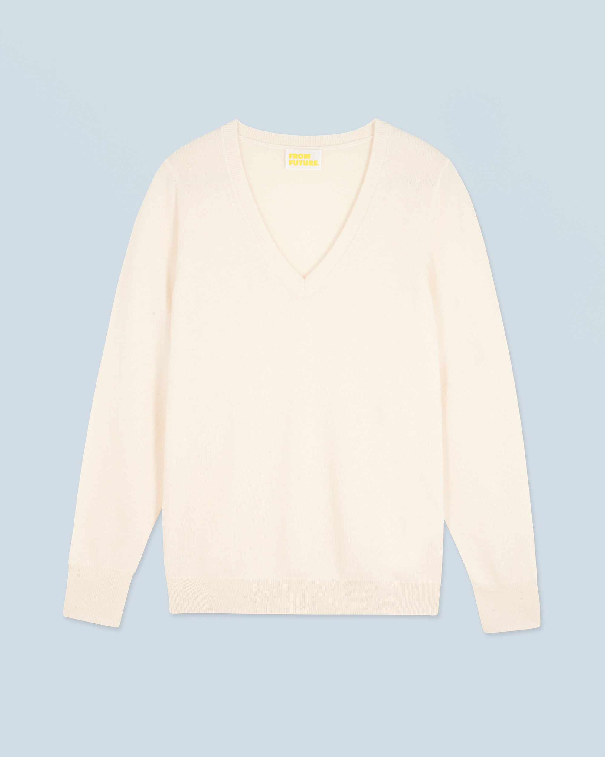 ECRU / NEW / QTY : 42 / Pull Col V Basique - Ecru