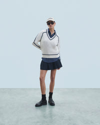 ECRU / NEW / QTY : 7 / Pull Col V - Ecru