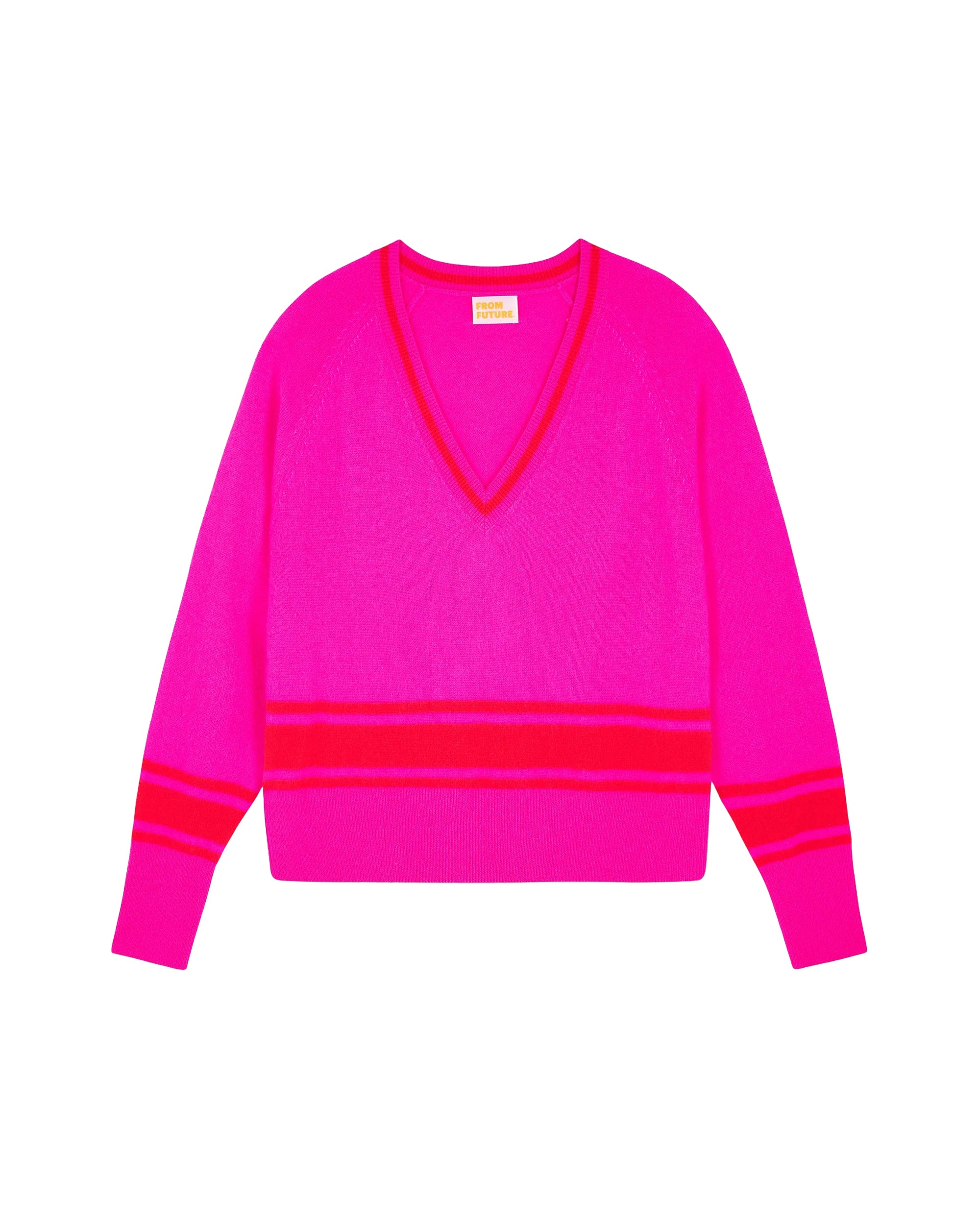 Pull à col V en cachemire - Utopic Pink