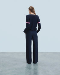 Y. ONLY PORTE / NAVY / NEW / QTY : 4 / Pull Col V - Navy