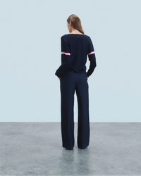 Y. ONLY PORTE / NAVY / NEW / QTY : 4 / Pull Col V - Navy