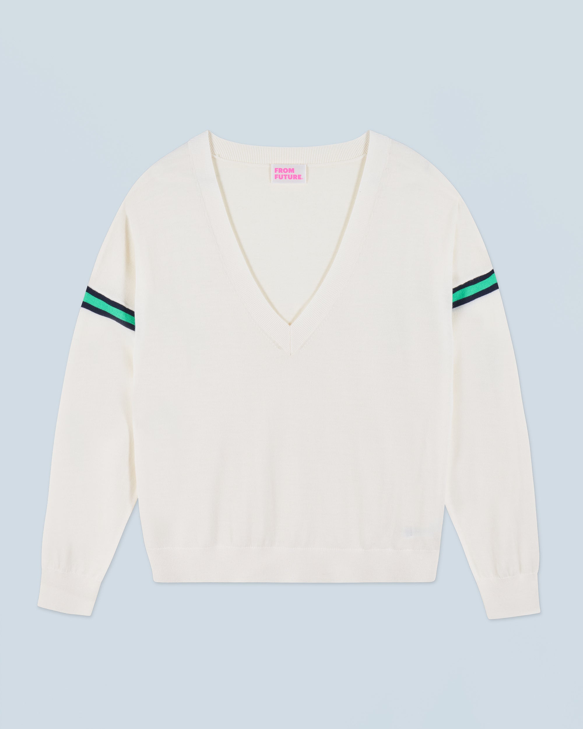 ECRU / NEW / QTY : 0 / Pull Col V - Ecru