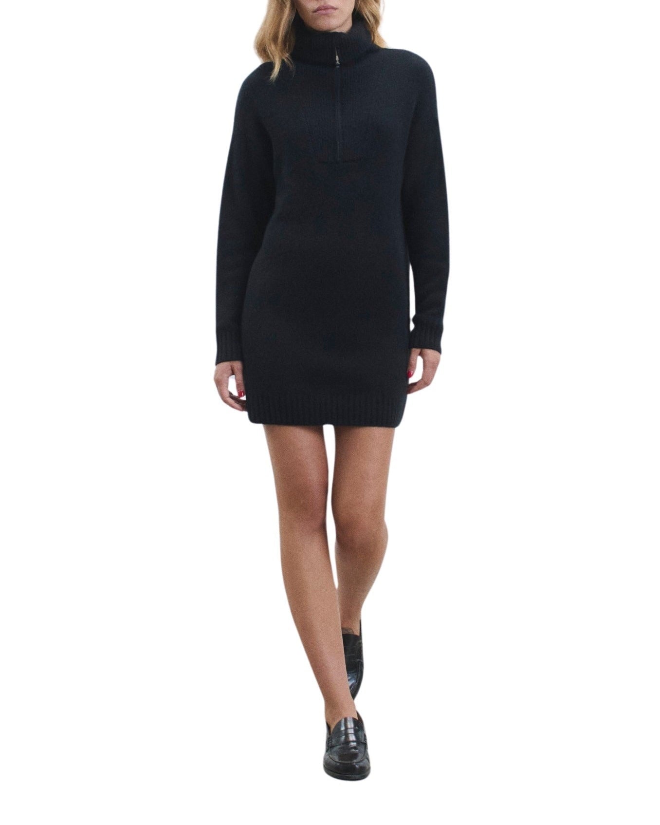 NOIR / DJV / QTY : 6 / Robe Courte Manche Longue - Noir