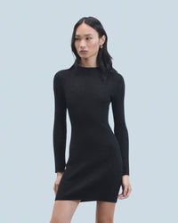NOIR / NEW / QTY : 24 / Robe Courte Manche Longue Metallisée - Noir
