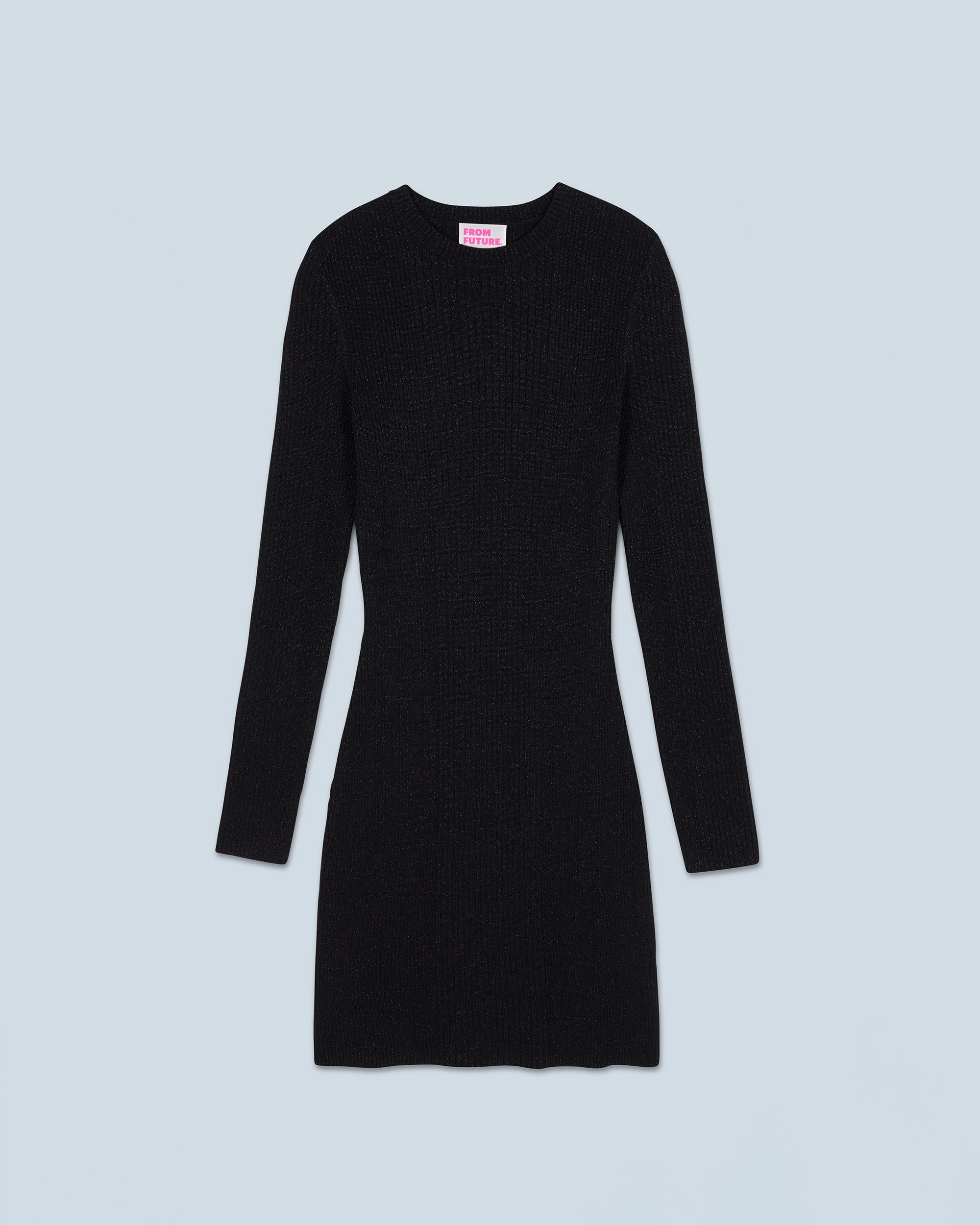 NOIR / NEW / QTY : 24 / Robe Courte Manche Longue Metallisée - Noir