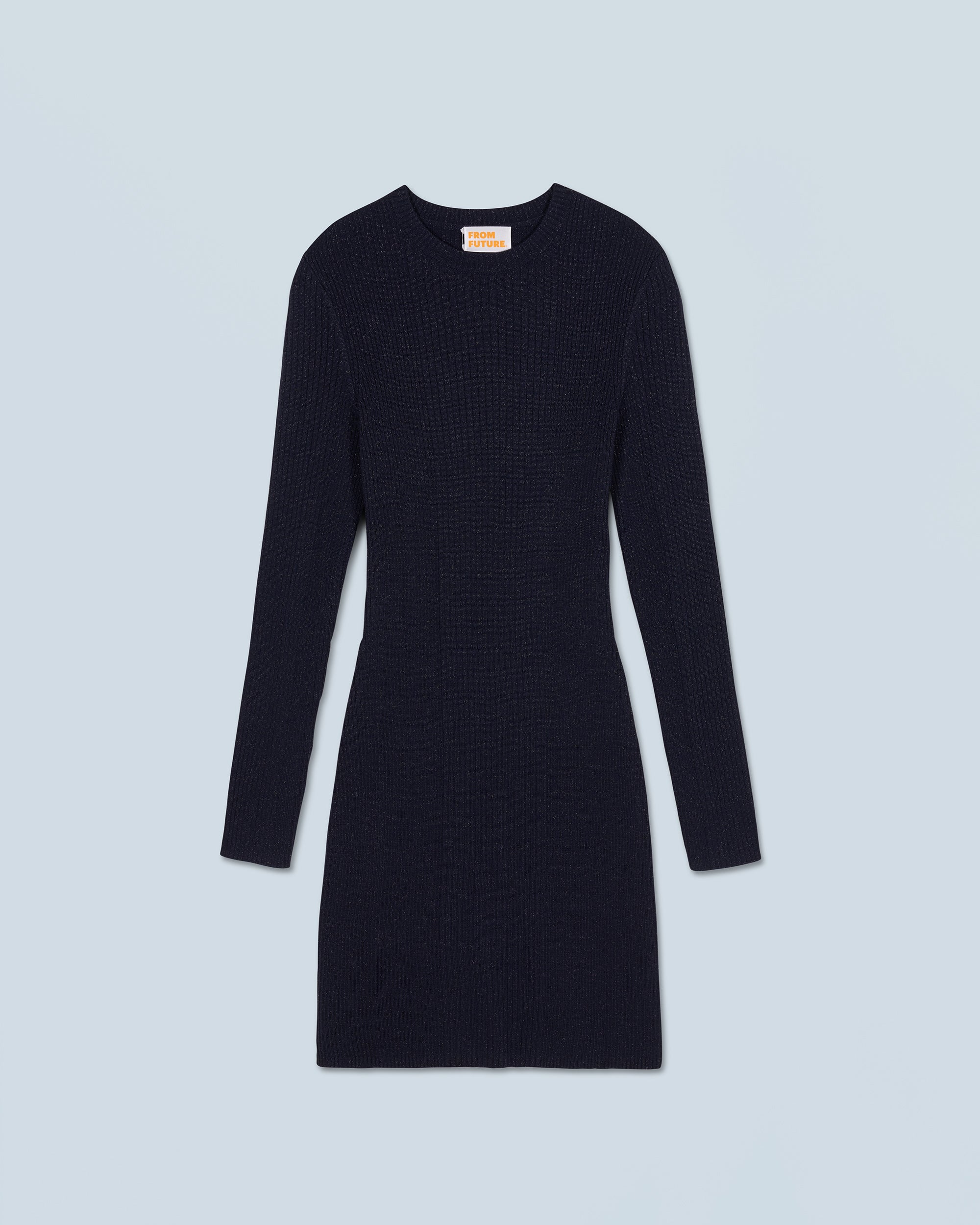 NAVY / NEW / QTY : 48 / Robe Courte Manche Longue Metallisé - Navy