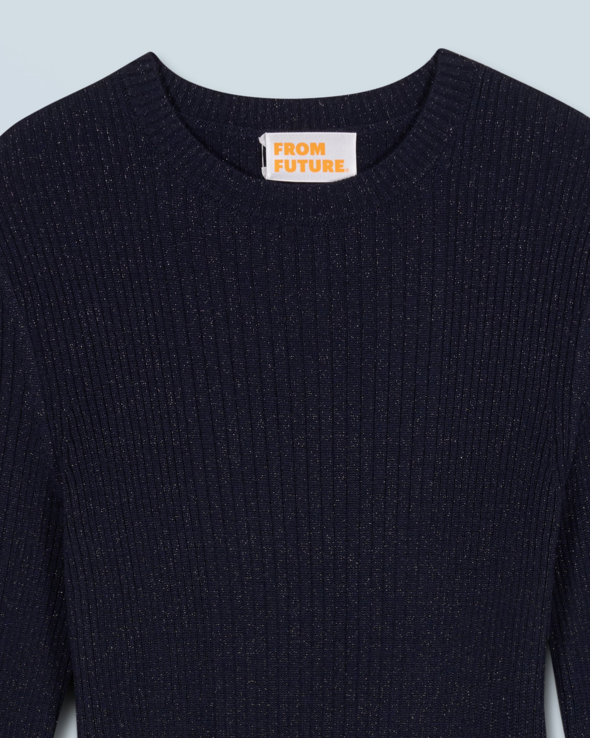 NAVY / NEW / QTY : 48 / Robe Courte Manche Longue Metallisé - Navy