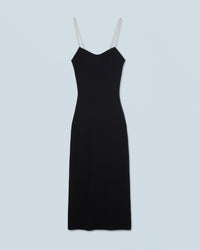 NOIR / NEW / QTY : 85 / Robe Longue Bretelle - Noir