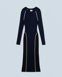 NAVY / NEW / QTY : 15 / Robe Longue Manche Longue - Navy
