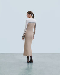 TROPICAL CAMEL / NEW / QTY : 18 / Robe Longue Manche Longue - Tropical Camel