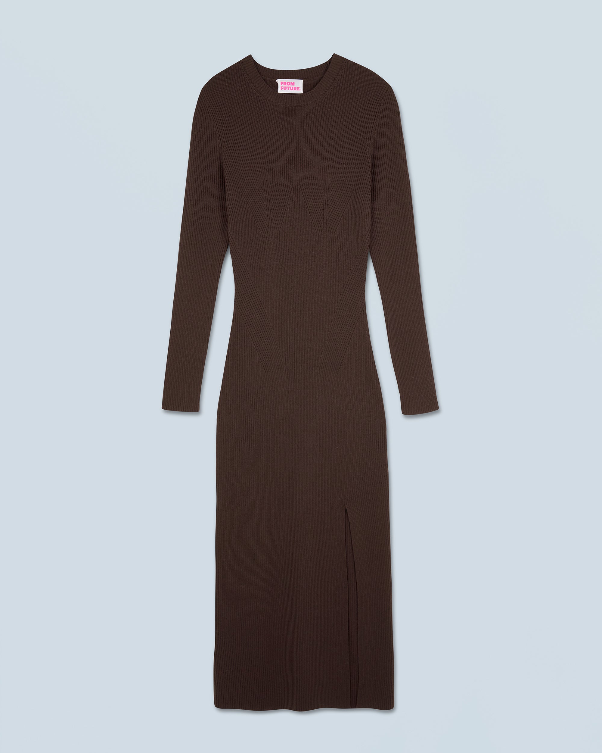CHOCOLAT / NEW / QTY : 18 / Robe Longue Manche Longue - Chocolat