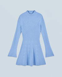 BABY BLUE / NEW / QTY : 13 / Robe Courte Manche Longue - Baby Blue