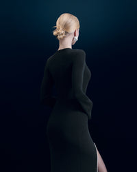 NOIR / NEW / QTY : 106 / Robe Longue Manches Longues - Noir