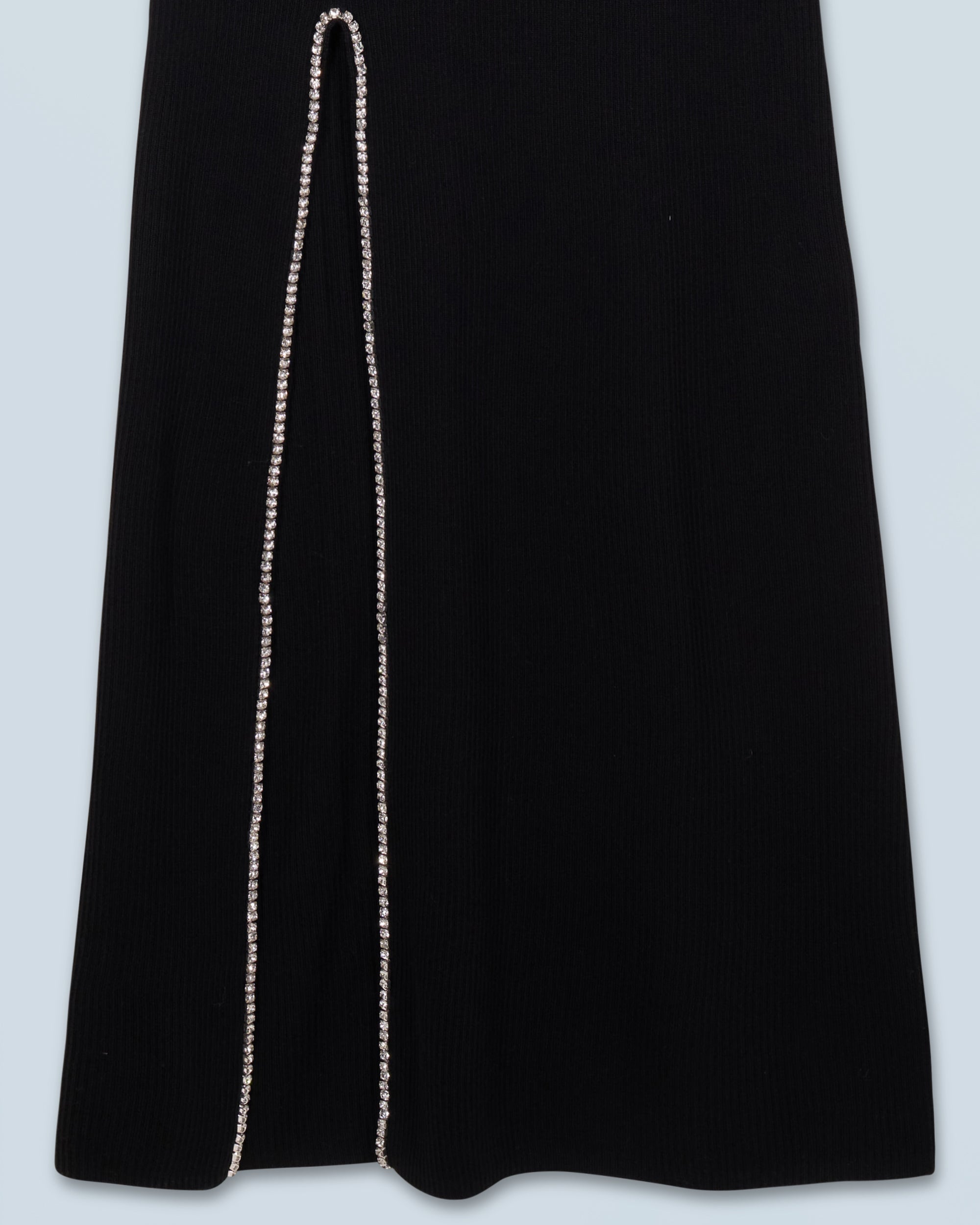 Robe longue à manches longues en laine - Noir