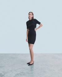 NOIR / NEW / QTY : 54 / Robe Courte Manche Courte Bijoux Coeur - Noir