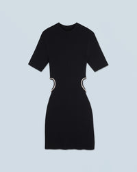 NOIR / NEW / QTY : 54 / Robe Courte Manche Courte Bijoux Coeur - Noir