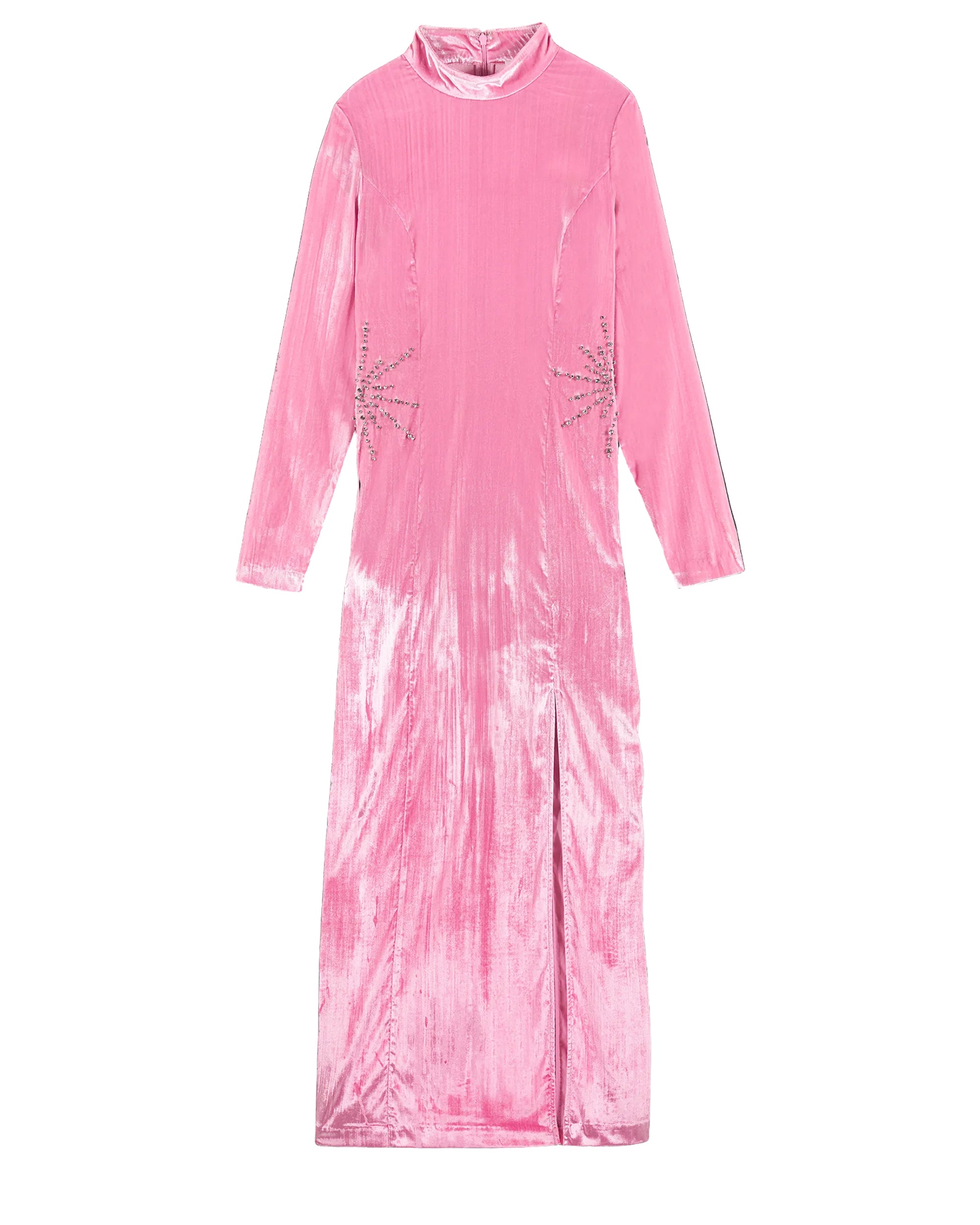 Robe longue en velours - Crystal Pink