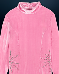 Robe longue en velours - Crystal Pink