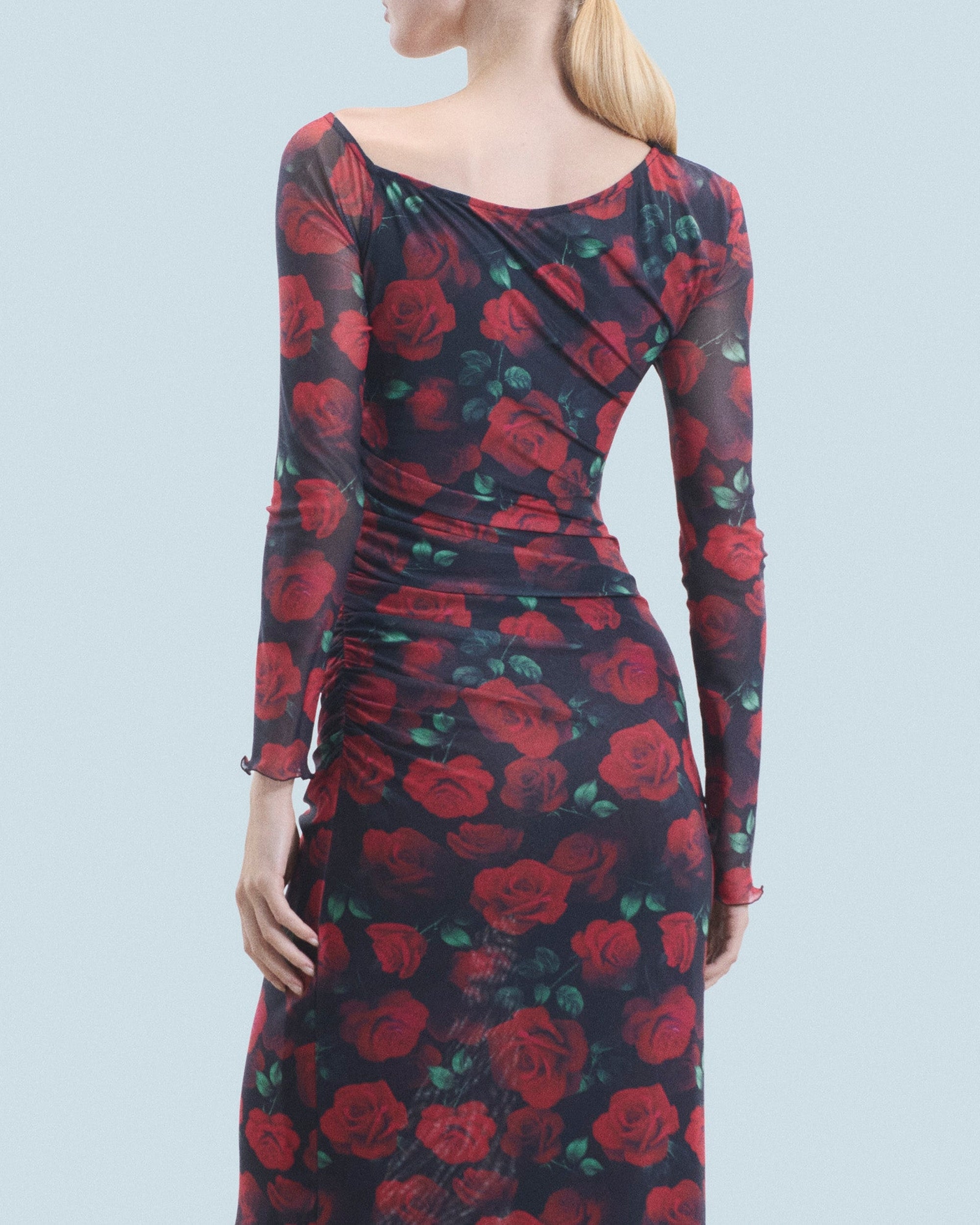 Robe longue asymétrique - Passionate Roses